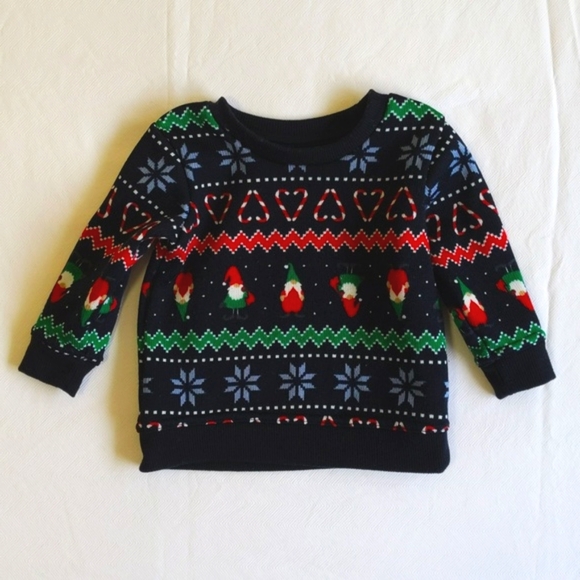 george christmas winter gnome knit crewneck sweater 6-12 months baby unisex - Picture 1 of 8